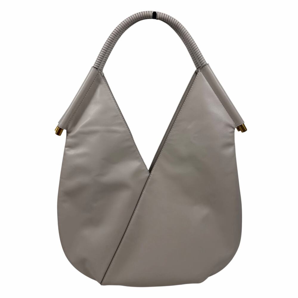 Donna Karan Baldwin Large Shoulder Bag with Pouch Sand White Leather - Picture 6 of 15